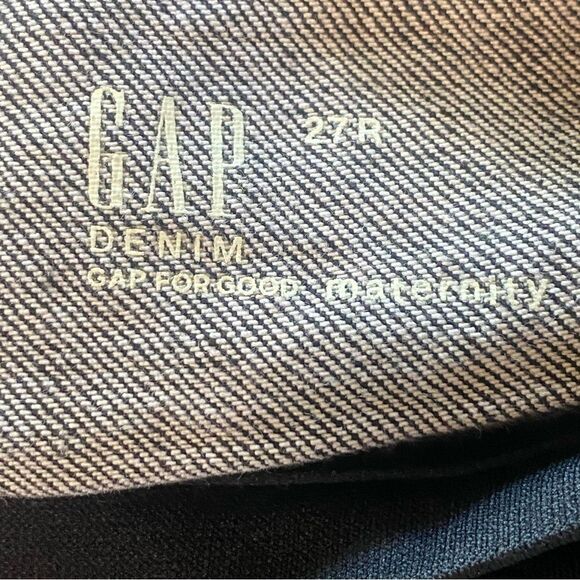 Gap Maternity New With Tags Full Panel Crop Flair Black Jeans Size 27R - Picture 4 of 12